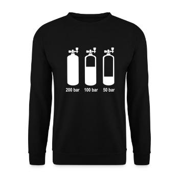 plongée - Sweat-shirt Unisexe - noir - Devant - Alina (178cm) & Michal (187cm)