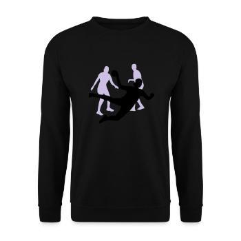 Handball - Handballerin - Unisex Pullover - Schwarz - Vorne - Alina (178cm) & Michal (187cm)