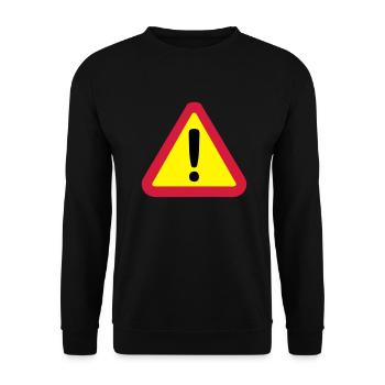 panneau danger 812 - Sweat-shirt Unisexe - noir - Devant - Alina (178cm) & Michal (187cm)