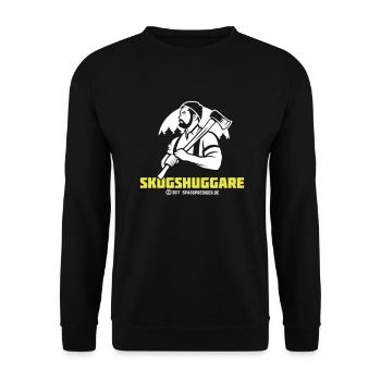 Skogshuggare Sverige T Shirt Design - Unisex Pullover - Schwarz - Vorne - Alina (178cm) & Michal (187cm)