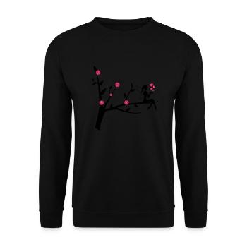 elfe_002 - Unisex Pullover - Schwarz - Vorne - Alina (178cm) & Michal (187cm)