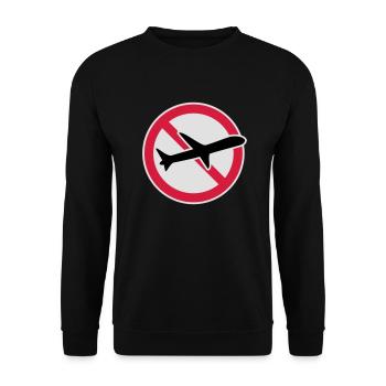 verboten schild zeichen dagegen nein ablehnen nich - Unisex Pullover - Schwarz - Vorne - Alina (178cm) & Michal (187cm)