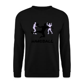 Handball - Unisex Pullover - Schwarz - Vorne - Alina (178cm) & Michal (187cm)