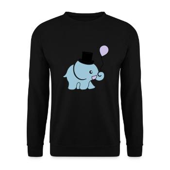 elefant_artist_002 - Unisex Pullover - Schwarz - Vorne - Alina (178cm) & Michal (187cm)