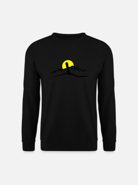 Snowboard, Mountains and Sun - Unisex Sweatshirt - black