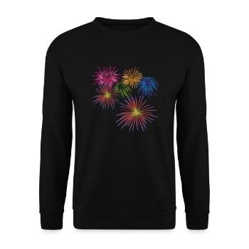 Feuerwerk - Unisex Pullover - Schwarz - Vorne - Alina (178cm) & Michal (187cm)