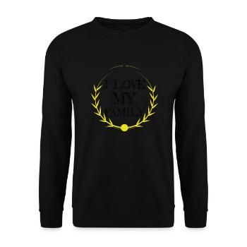 family - I love my family - Sweat-shirt Unisexe - noir - Devant - Alina (178cm) & Michal (187cm)