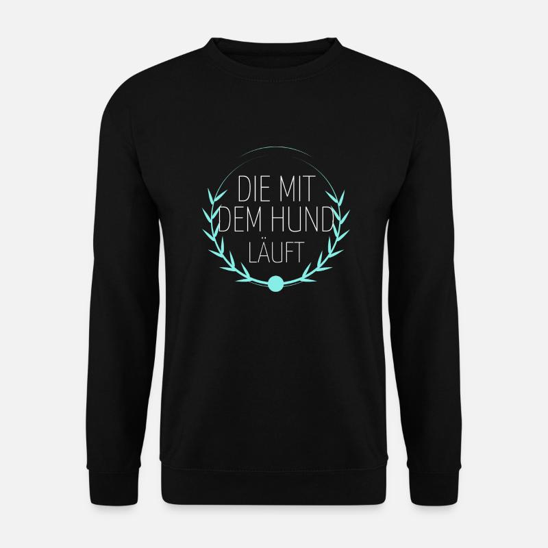 hund - die mit dem Hund läuft - Unisex Pullover - Schwarz