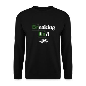Dad - Unisex Sweatshirt - black - Front - Alina (178cm) & Michal (187cm)