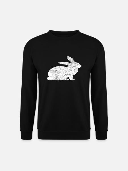 Suis le lapin blanc - Sweat-shirt Unisexe - noir