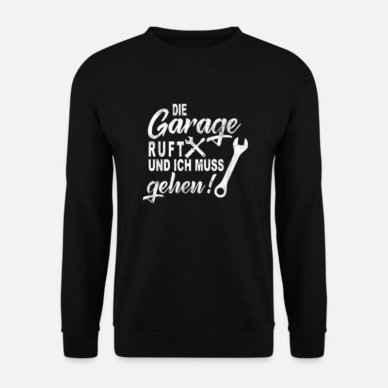 Mechatroniker Spruch Autos reparieren Garage - Unisex Pullover - Schwarz