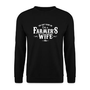 Épouse de fermiers - Sweat-shirt Unisexe - noir - Devant - Alina (178cm) & Michal (187cm)
