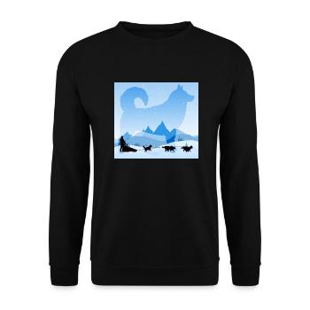 chiens de traineau - Sweat-shirt Unisexe - noir - Devant - Alina (178cm) & Michal (187cm)