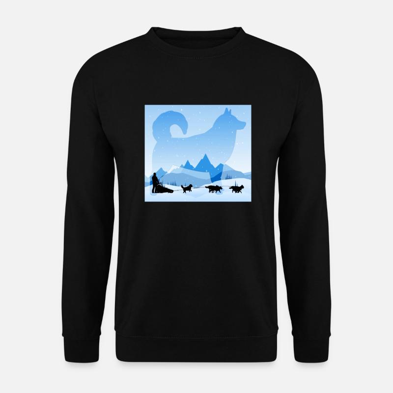 Schlittenhunde - Unisex Pullover - Schwarz