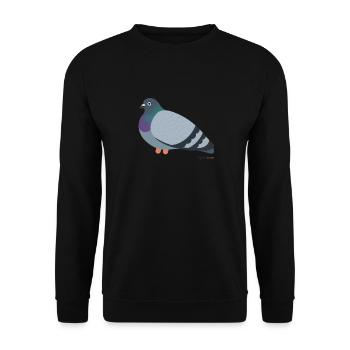 Our city pigeons: simply beautiful! - Unisex Sweatshirt - black - Front - Alina (178cm) & Michal (187cm)
