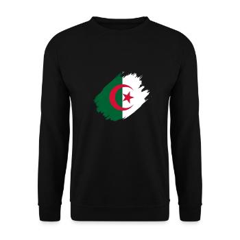 Drapeau du Algérie - Sweat-shirt Unisexe - noir - Devant - Alina (178cm) & Michal (187cm)