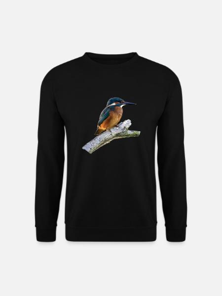 Kingfisher on a branch - Unisex Sweatshirt - black