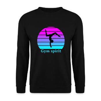 gym spirit - Sweat-shirt Unisexe - noir - Devant - Alina (178cm) & Michal (187cm)