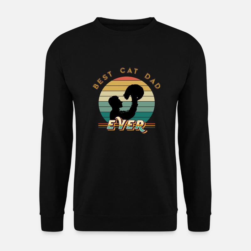 Best Cat Dad Ever - Unisex Sweatshirt - black