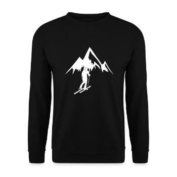 Ski Mountain Touring Ski Gift Idea Ski Tours - Unisex Sweatshirt - black - Front - Alina (178cm) & Michal (187cm)