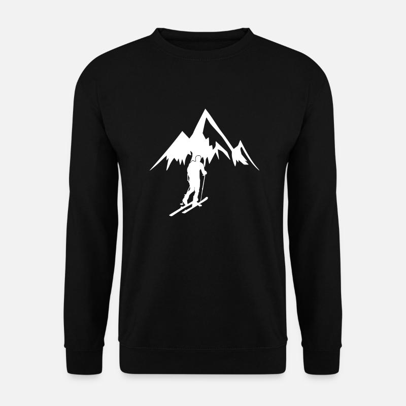 Ski Berg Tourenski Geschenkidee Skitouren - Unisex Pullover - Schwarz