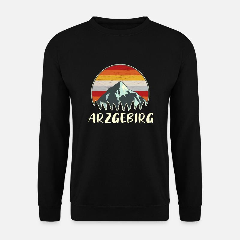 Arzgebirg Erzgebirge Berge Wandern Natur Geschenk - Unisex Pullover - Schwarz
