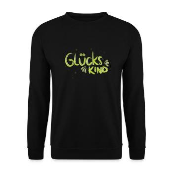 Glückskind - Unisex Pullover - Schwarz - Vorne - Alina (178cm) & Michal (187cm)