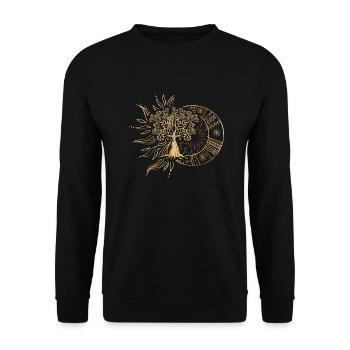 TREE OF LIFE by The Manzanita - Sweat-shirt Unisexe - noir - Devant - Alina (178cm) & Michal (187cm)