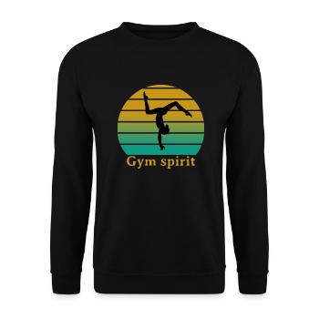 Gym spirit - Sweat-shirt Unisexe - noir - Devant - Alina (178cm) & Michal (187cm)