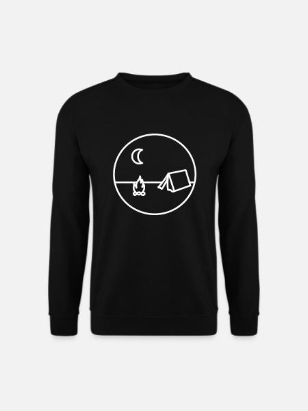 Camping -midnight + campfire - Unisex Sweatshirt - black