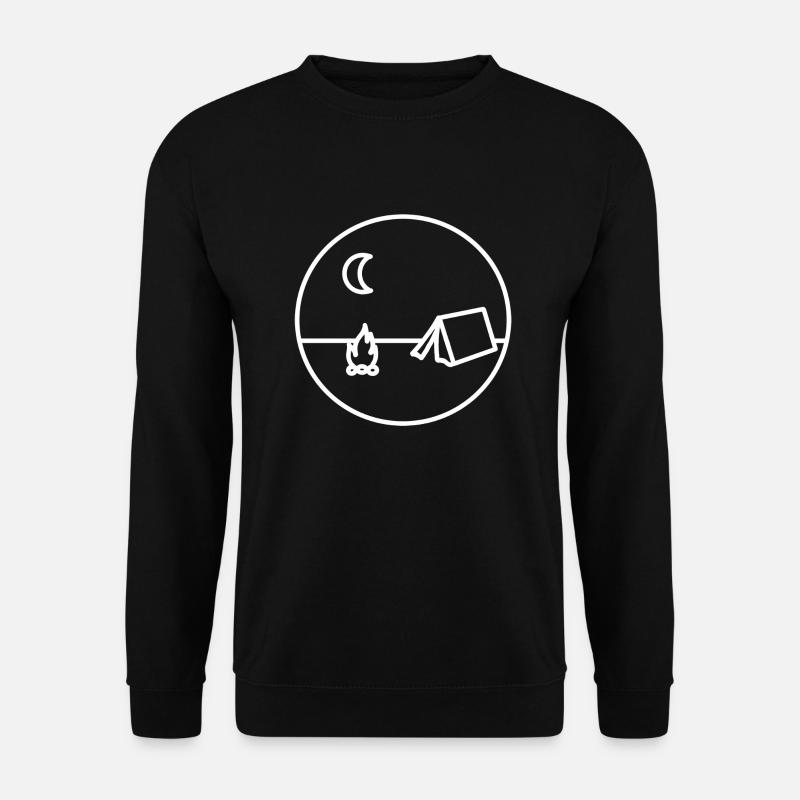Camping -midnight + campfire - Unisex Sweatshirt - black