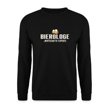 Bierologe & Wirtschafts-Experte - Unisex Pullover - Schwarz - Vorne - Alina (178cm) & Michal (187cm)