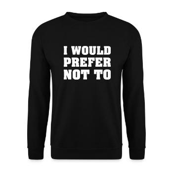 I would prefer not to Social Introvert Gift - Unisex Sweatshirt - black - Front - Alina (178cm) & Michal (187cm)