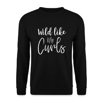 Wild Like My Curls - Sweat-shirt Unisexe - noir - Devant - Alina (178cm) & Michal (187cm)