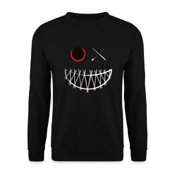 The Crazy Smile - Unisex Sweatshirt - black - Front - Alina (178cm) & Michal (187cm)