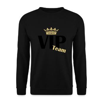 vip team - Unisex Pullover - Schwarz - Vorne - Alina (178cm) & Michal (187cm)
