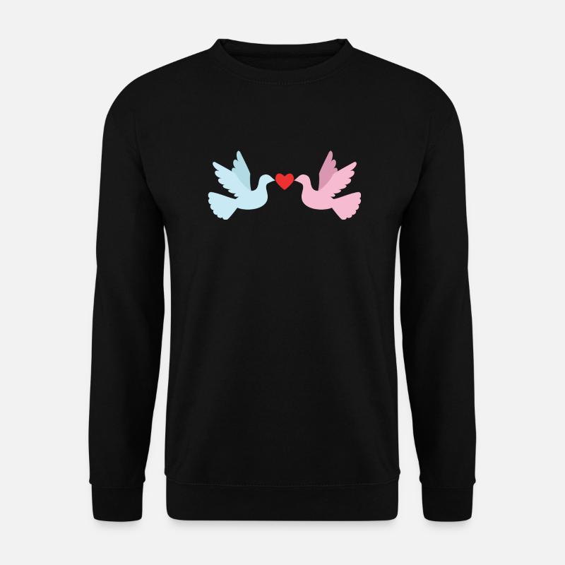 Pigeons Amour - Sweat-shirt Unisexe - noir
