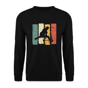Stunt Scooter Shirt Boys Pedal Scooter Roller Retro - Unisex Sweatshirt - black - Front - Alina (178cm) & Michal (187cm)