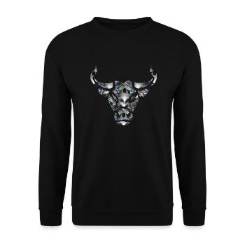 Taureau diamant - Sweat-shirt Unisexe - noir - Devant - Alina (178cm) & Michal (187cm)