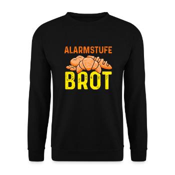 Alarmstufe Brot für Bäcker und Bäckereifachverkäuf - Unisex Pullover - Schwarz - Vorne - Alina (178cm) & Michal (187cm)