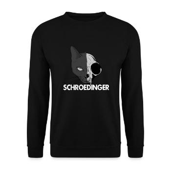 Le chat de Schrödinger - Sweat-shirt Unisexe - noir - Devant - Alina (178cm) & Michal (187cm)