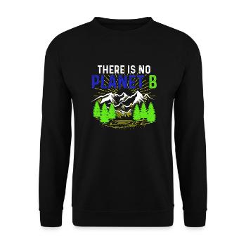 No Planet B Umweltschutz - Unisex Pullover - Schwarz - Vorne - Alina (178cm) & Michal (187cm)