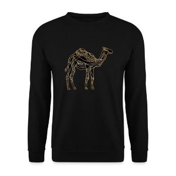 chameau - Sweat-shirt Unisexe - noir - Devant - Alina (178cm) & Michal (187cm)