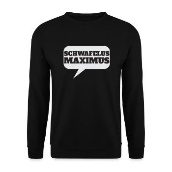 Reden, Labern,schwafeln, Schwafelus, Maximus, - Unisex Pullover - Schwarz - Vorne - Alina (178cm) & Michal (187cm)