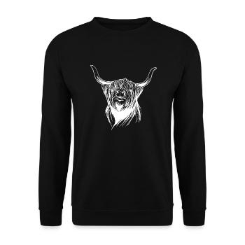 Vaches écossaise de boeuf de haute-terre cadeau agriculteur - Sweat-shirt Unisexe - noir - Devant - Alina (178cm) & Michal (187cm)