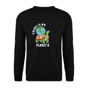 there is no planet b - Sweat-shirt Unisexe - noir - Devant - Alina (178cm) & Michal (187cm)