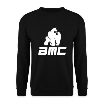 AMC APE - Short Squeeze Design Moon Gang Edition - Unisex Pullover - Schwarz - Vorne - Alina (178cm) & Michal (187cm)