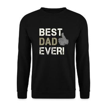 Cadeau d’anniversaire de Meilleur Papa Ever pour papa - Sweat-shirt Unisexe - noir - Devant - Alina (178cm) & Michal (187cm)