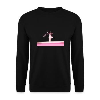 danseuse au cerceau - Sweat-shirt Unisexe - noir - Devant - Alina (178cm) & Michal (187cm)