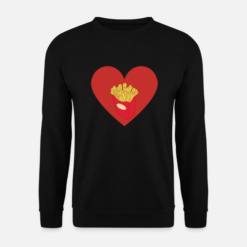 French Fries Love - Unisex Pullover - Schwarz